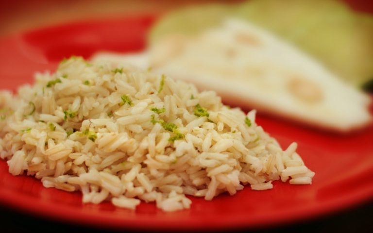 Arroz integral com limão