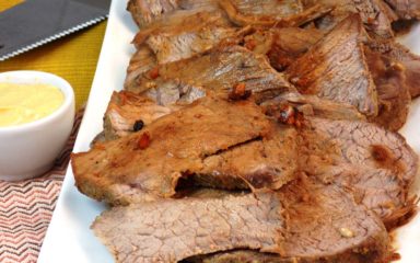 Maminha assada com mostarda dijon