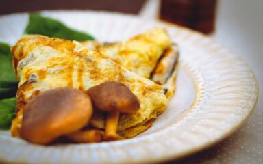 Omelete com cogumelos