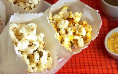 Pipocas temperadas (lemmon & pepper e mel & mostarda)