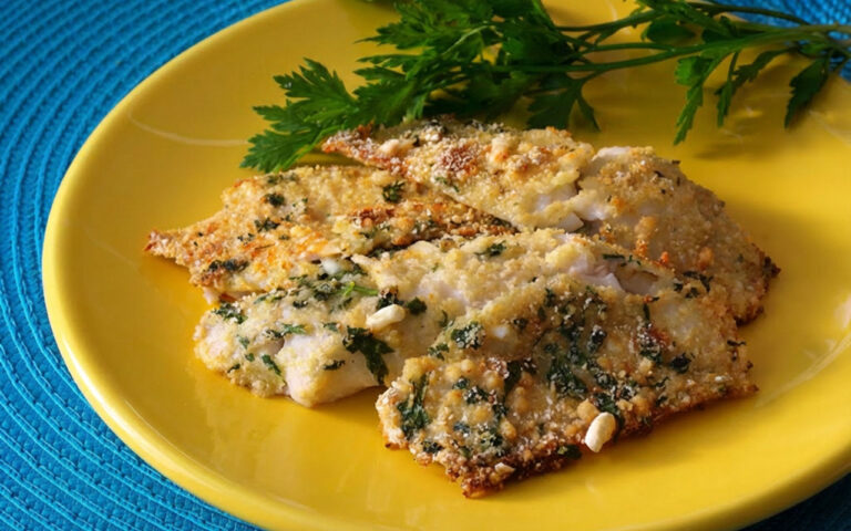 Filé de tilápia com aveia e ervas