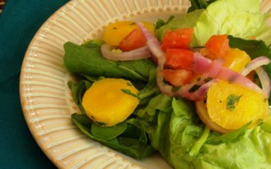 Salada de mandioquinha temperada