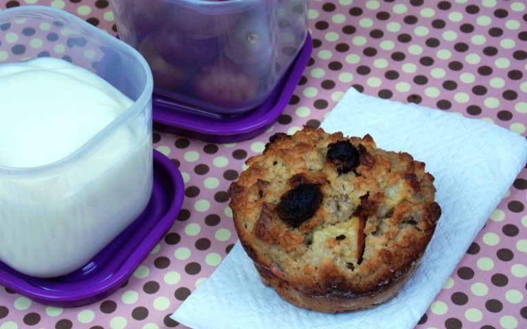 Bolinho de aveia com maçã
