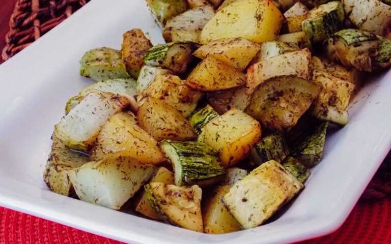 Assado de legumes com casca