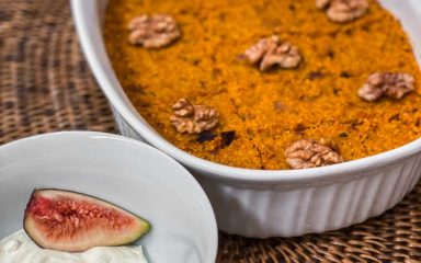 Quibe assado de abóbora com quinoa