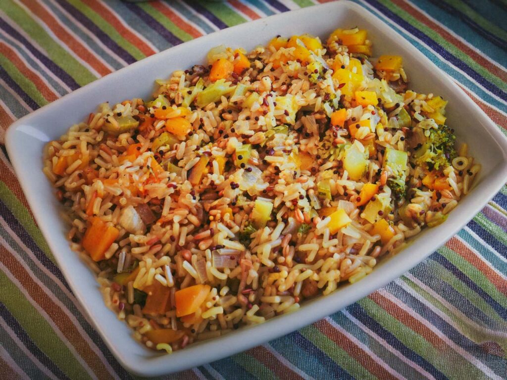 Arroz carreteiro vegetariano